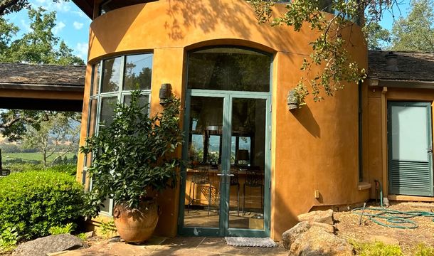 Sleek black metal roof